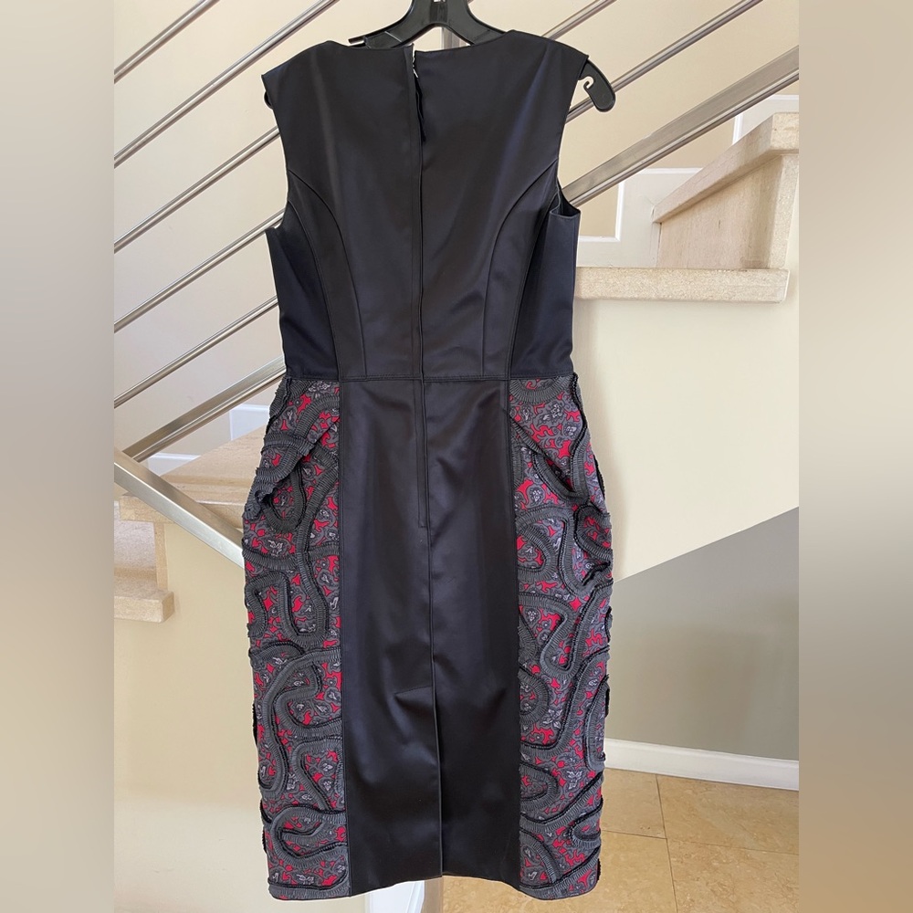 Vintage MARC JACOBS Elegant Black and Red Paisley Dress